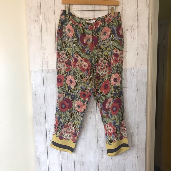 Vintage “Foley’s Boho Hippie Style Floral Cropped Trousers | Size 13/34 - Picture 1 of 13
